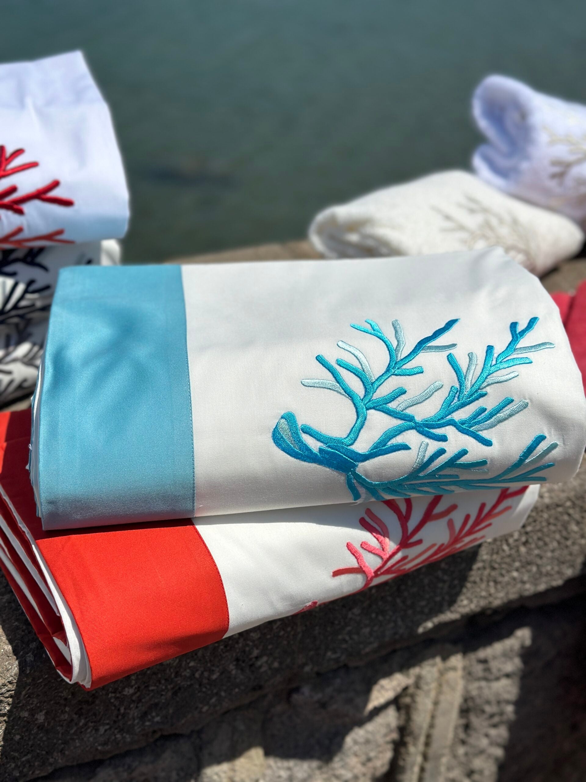 Completo lenzuola corallo