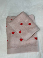 Coppia viso e ospite cuori