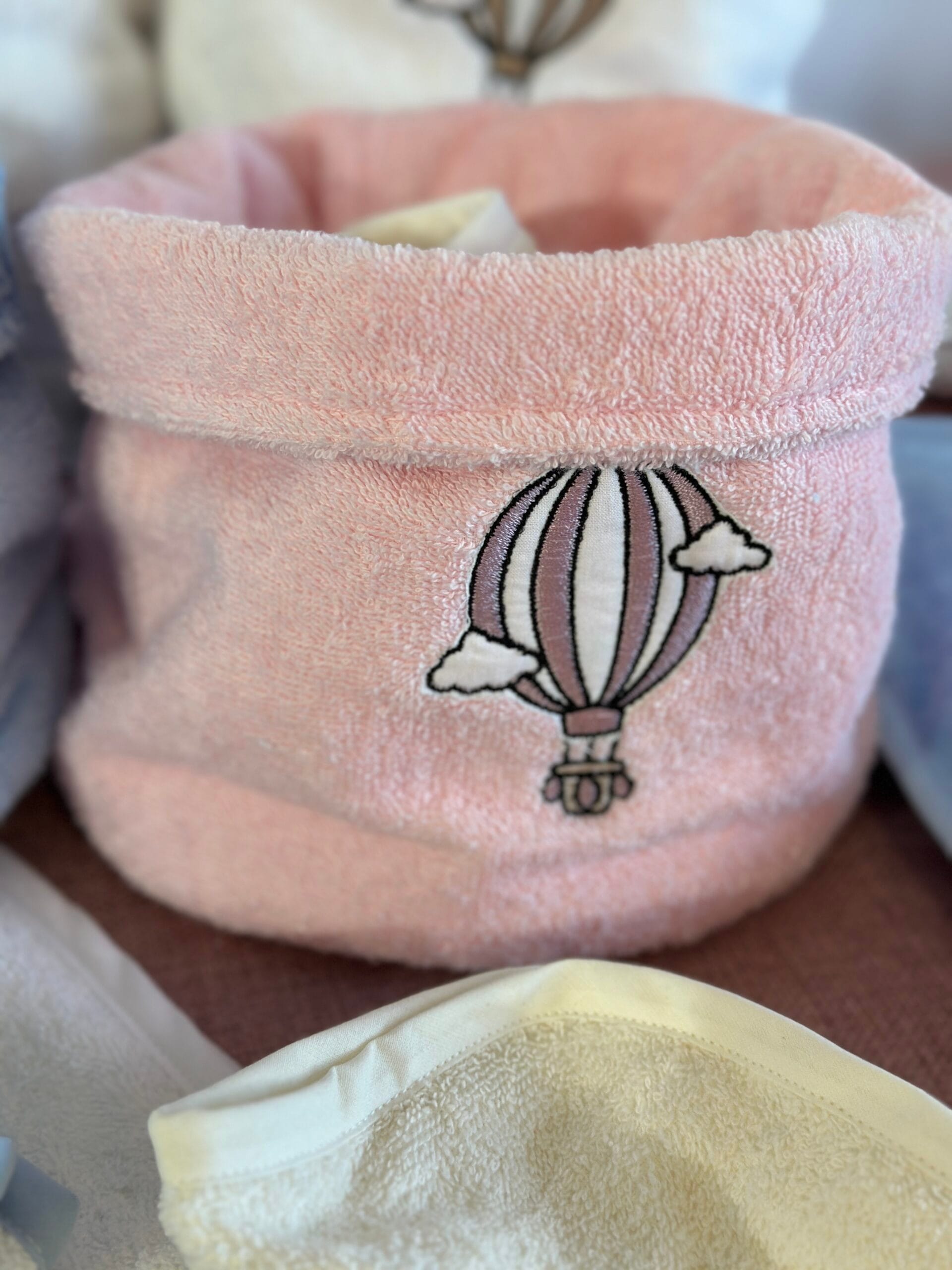 Cestino lavette mongolfiera