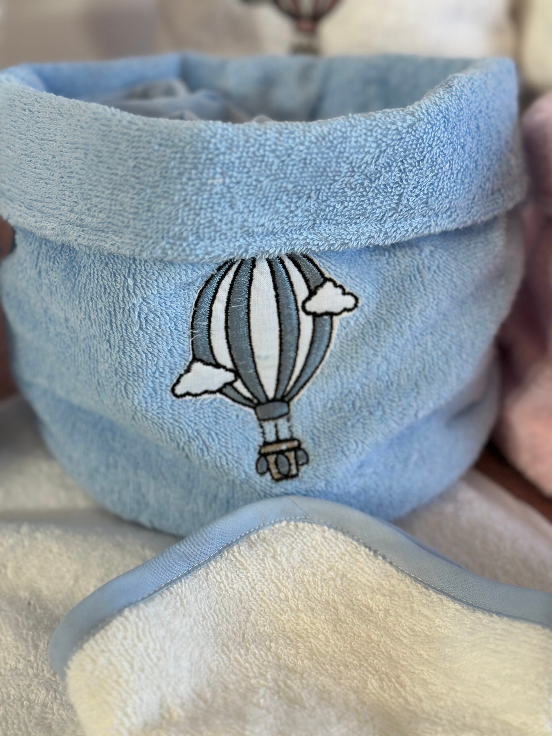 Cestino lavette mongolfiera