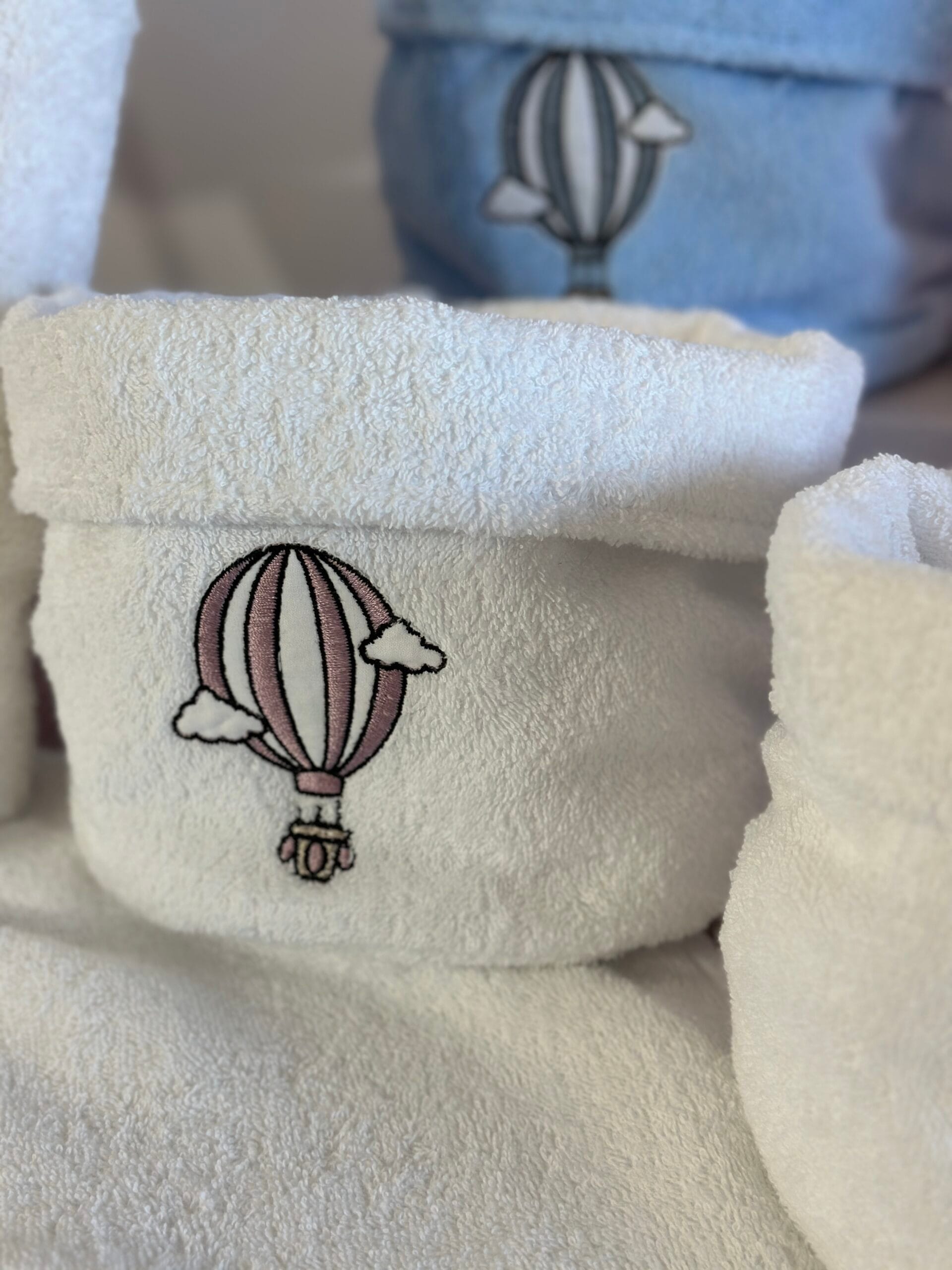 Cestino lavette mongolfiera