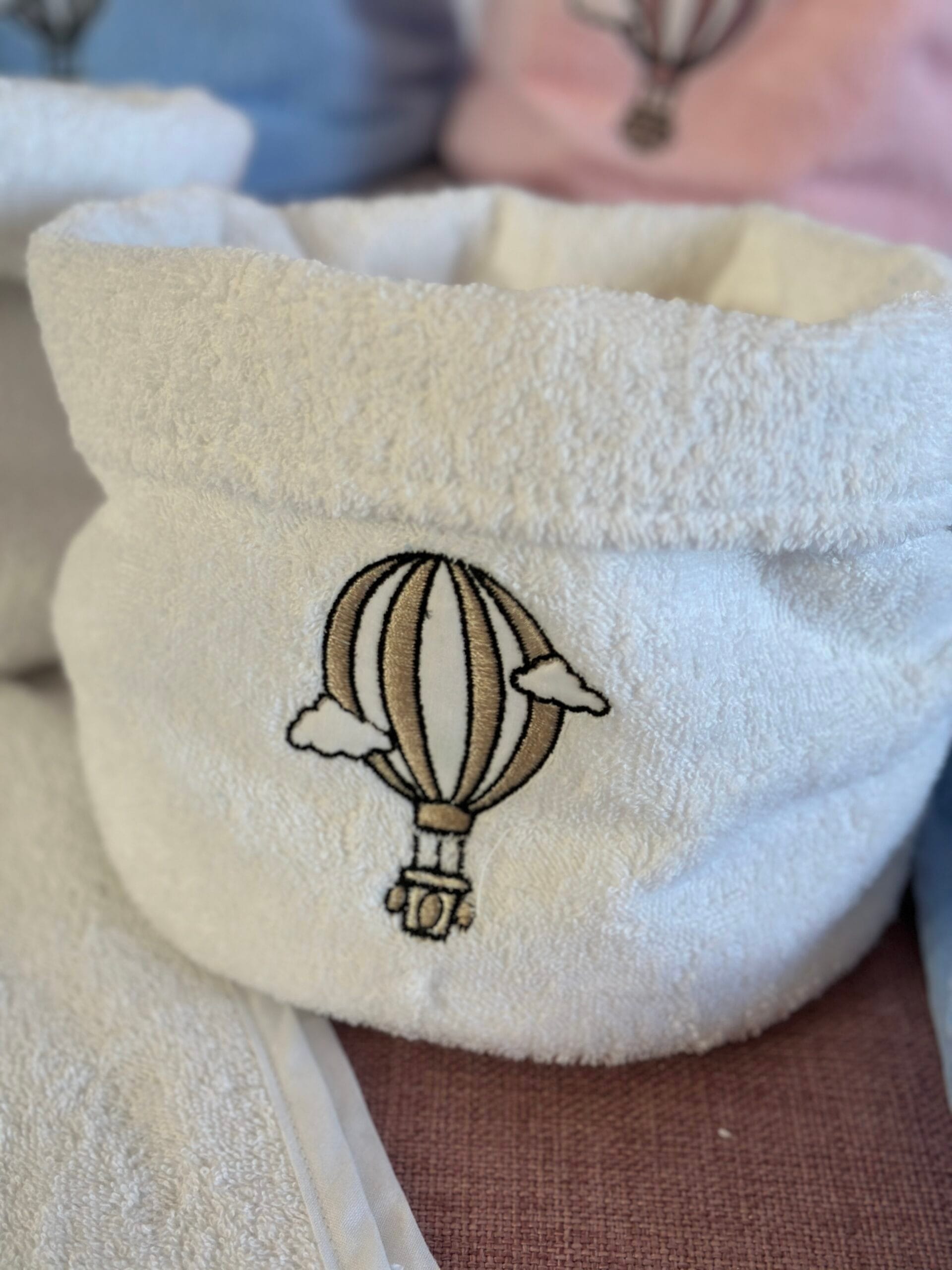 Cestino lavette mongolfiera