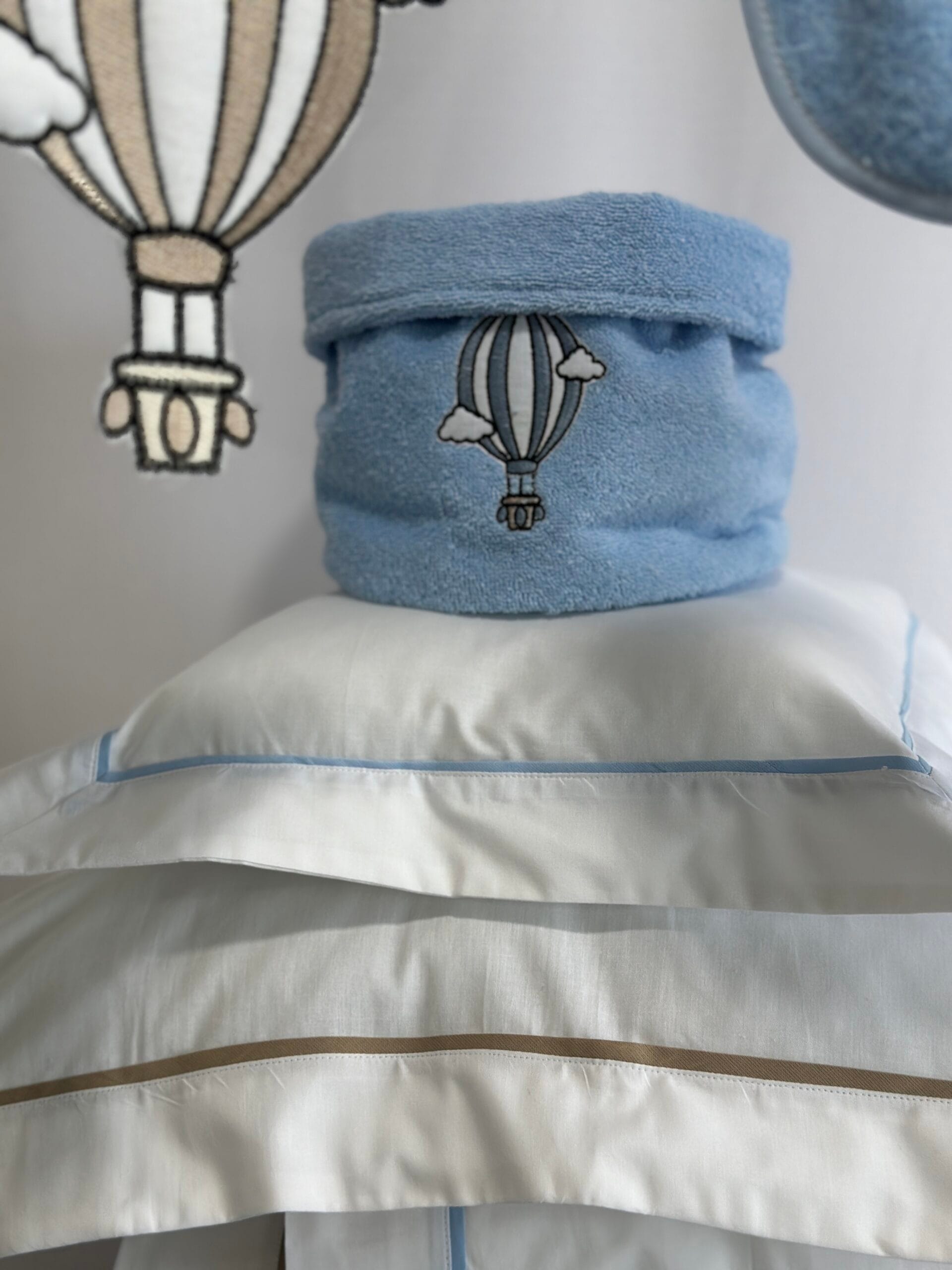 Cestino lavette mongolfiera