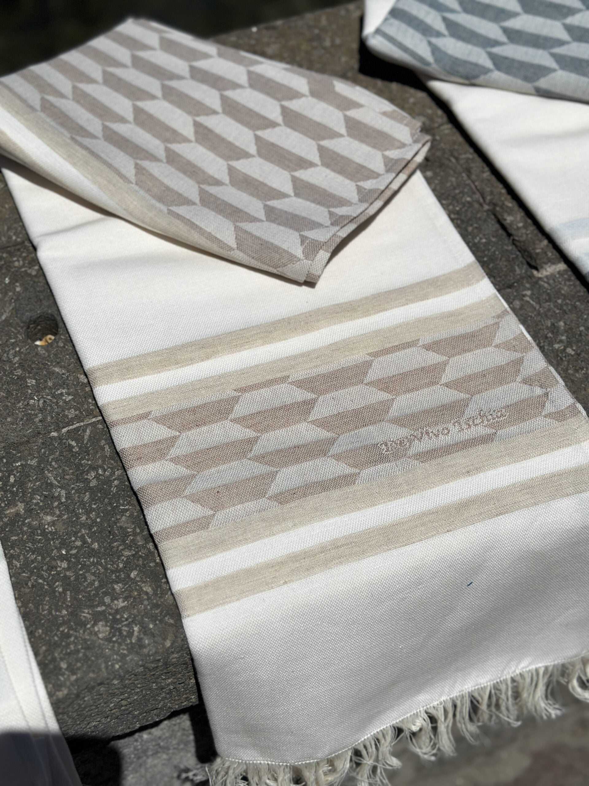 Telo in lino naturale 3D