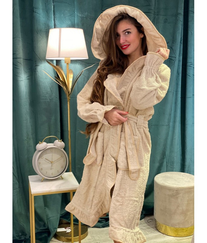 Accappatoio con volant