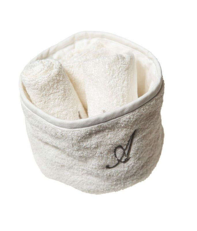 Cestino bagno con lavette