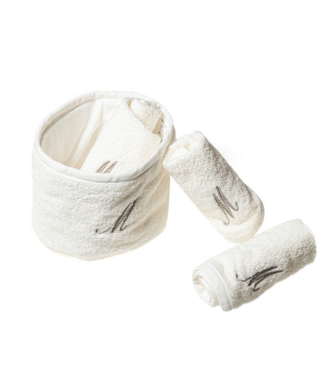 Cestino bagno con lavette