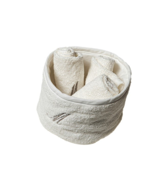 Cestino bagno con lavette