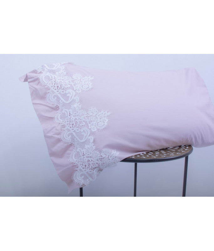 Completo lenzuola con pizzo e volant