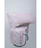 Completo lenzuola con pizzo e volant