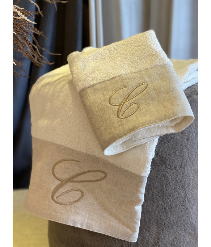 Coppia asciugamani balza lino