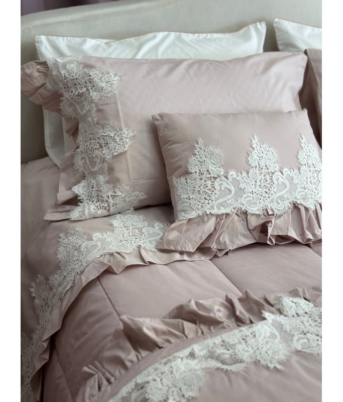 Cuscino arredo in pizzo rebrodè