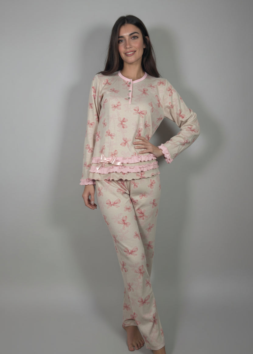 pigiama-fiocco-fantasia-rosa