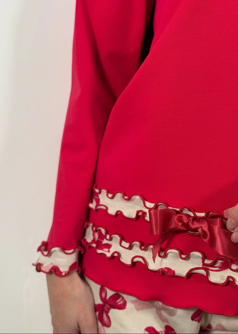 pigiama-fiocco-unita-rosso-dettaglio